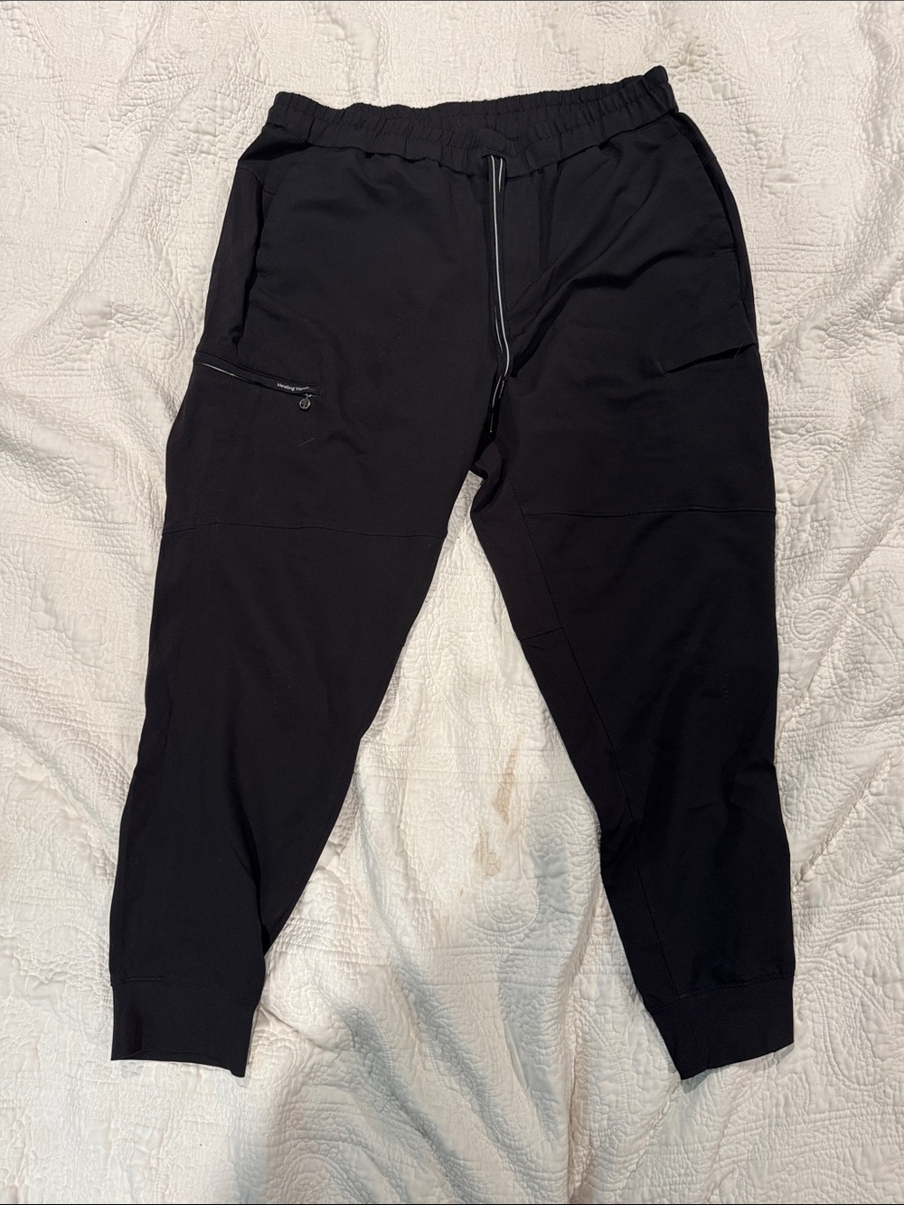 healing hands Black Men's Tech Jogger Pants